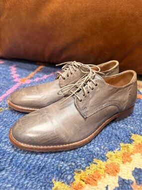 MOMA Handmade Italy Gray Leather Derby Oxford Shoes Women’s EU 36 US 5-5.5